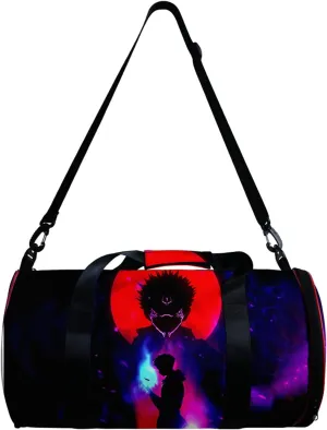 Anime Jujutsu Kaisen Gym Bag Manga Cosplay Sport Duffel Bag With Shoe Compartment(Sukuna Dark) One size