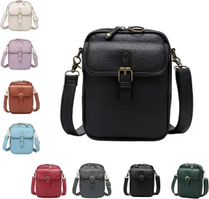 Anti-Theft Retro Design Upgrade Double Layer Large Capacity Mini Messenger Bag With 10 Card Slots and Anti-Theft Zipper
