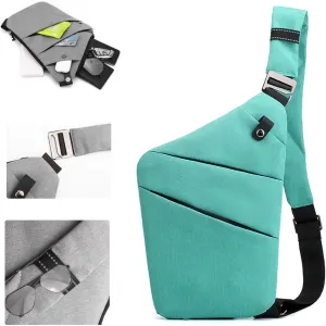 Anti Theft Travel Bag, Travel Purses Anti Theft Safe Slim Sling CrossBody Bag, Personal Flex Bag for Men&Women