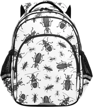 Ants Beetles Pattern Backpack for Kids Elementary School Bag Boys Girls Bookbag Travel Backpack Daypack
