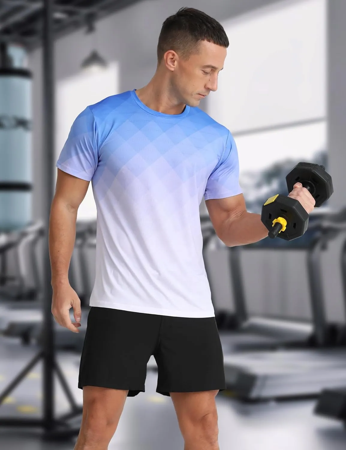 APTRO Men's Athletic T-Shirt Performance Gym Shirt Quick Dry Moisture Wicking Running Workout Short Sleeve Tops