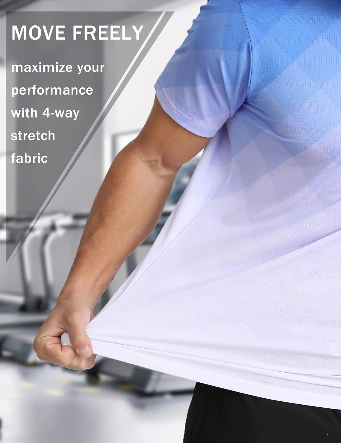 APTRO Men's Athletic T-Shirt Performance Gym Shirt Quick Dry Moisture Wicking Running Workout Short Sleeve Tops