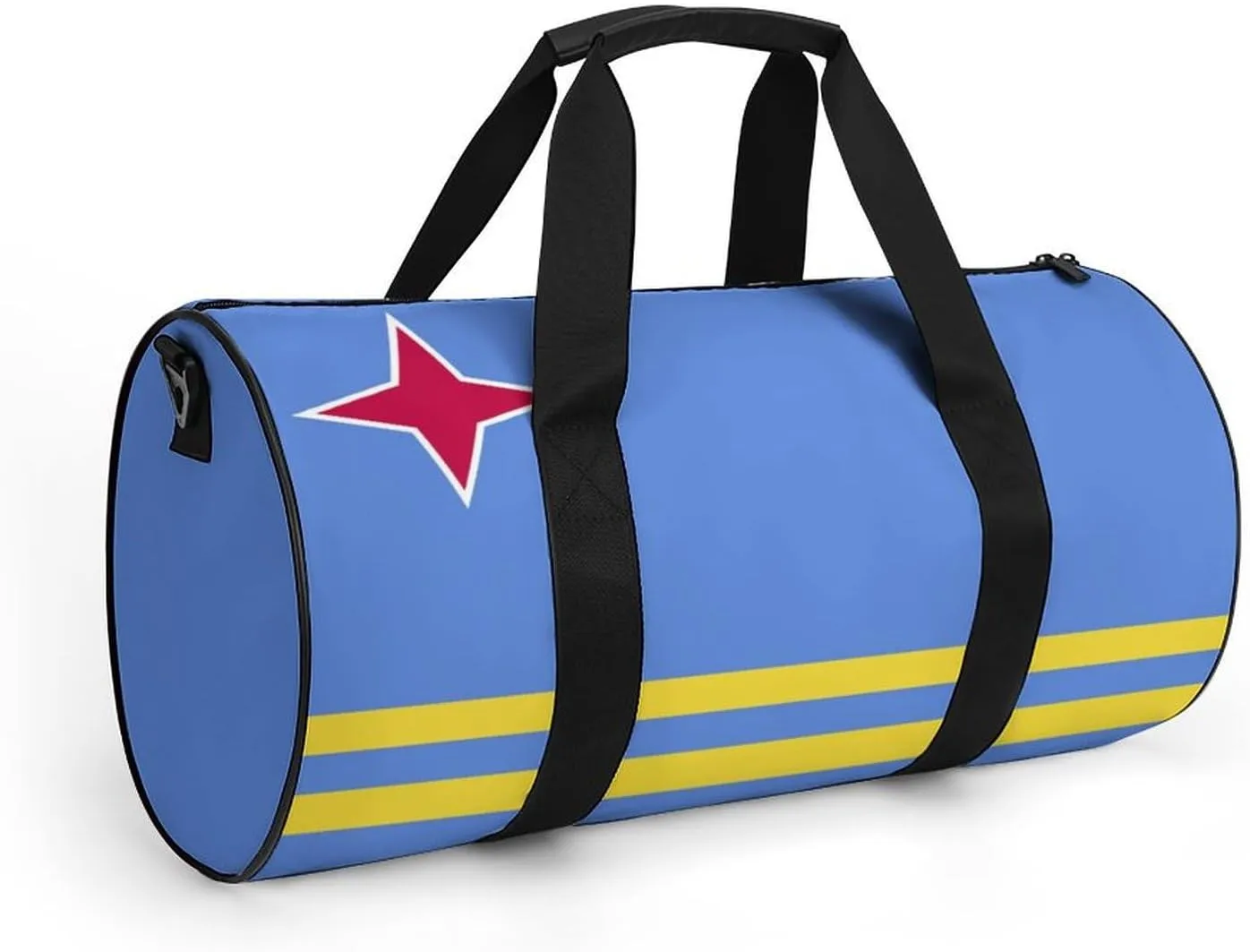 Aruba Flag Sports Gym Bag for Boys Girls with Wet Pocket Travel Duffel Tote