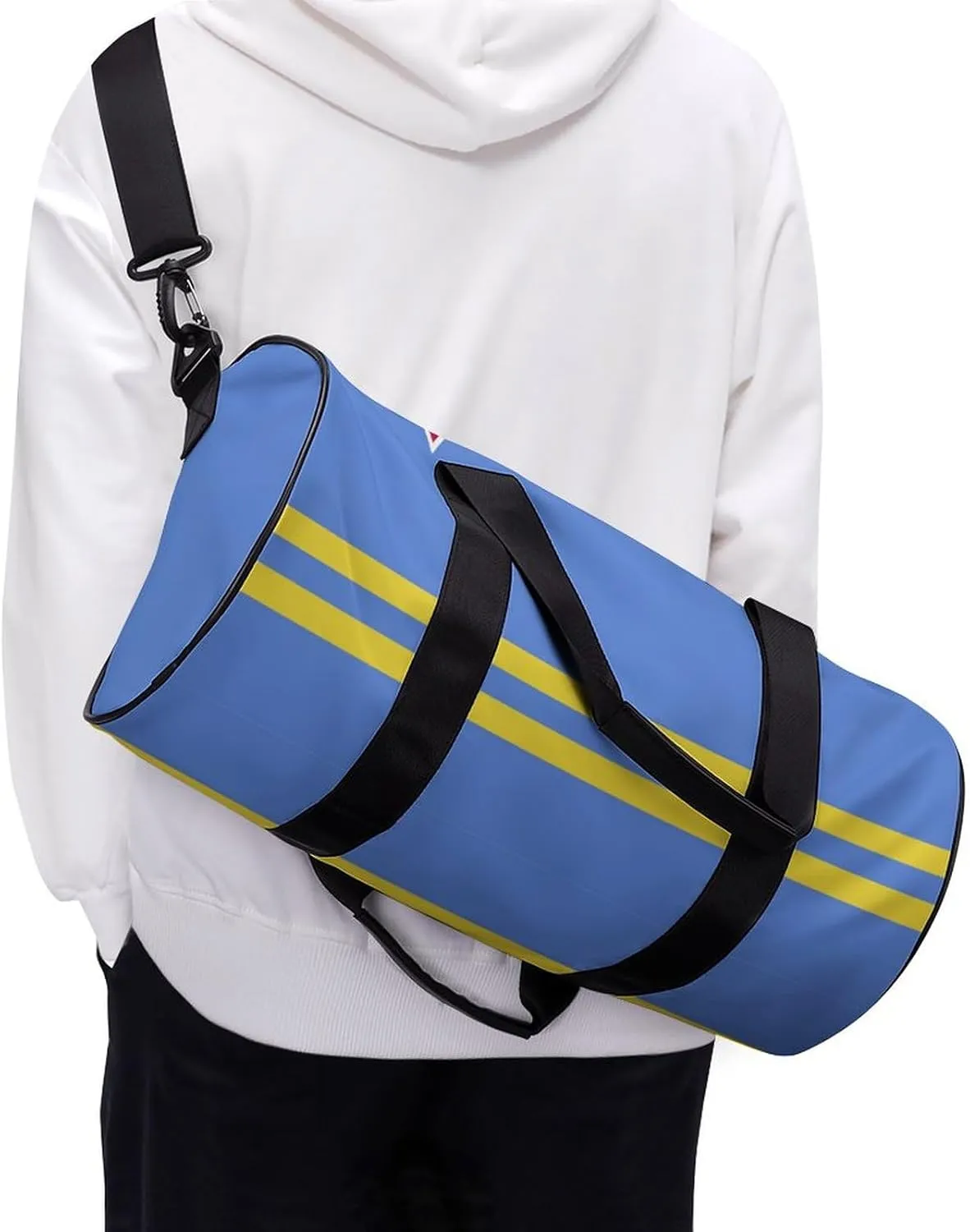 Aruba Flag Sports Gym Bag for Boys Girls with Wet Pocket Travel Duffel Tote