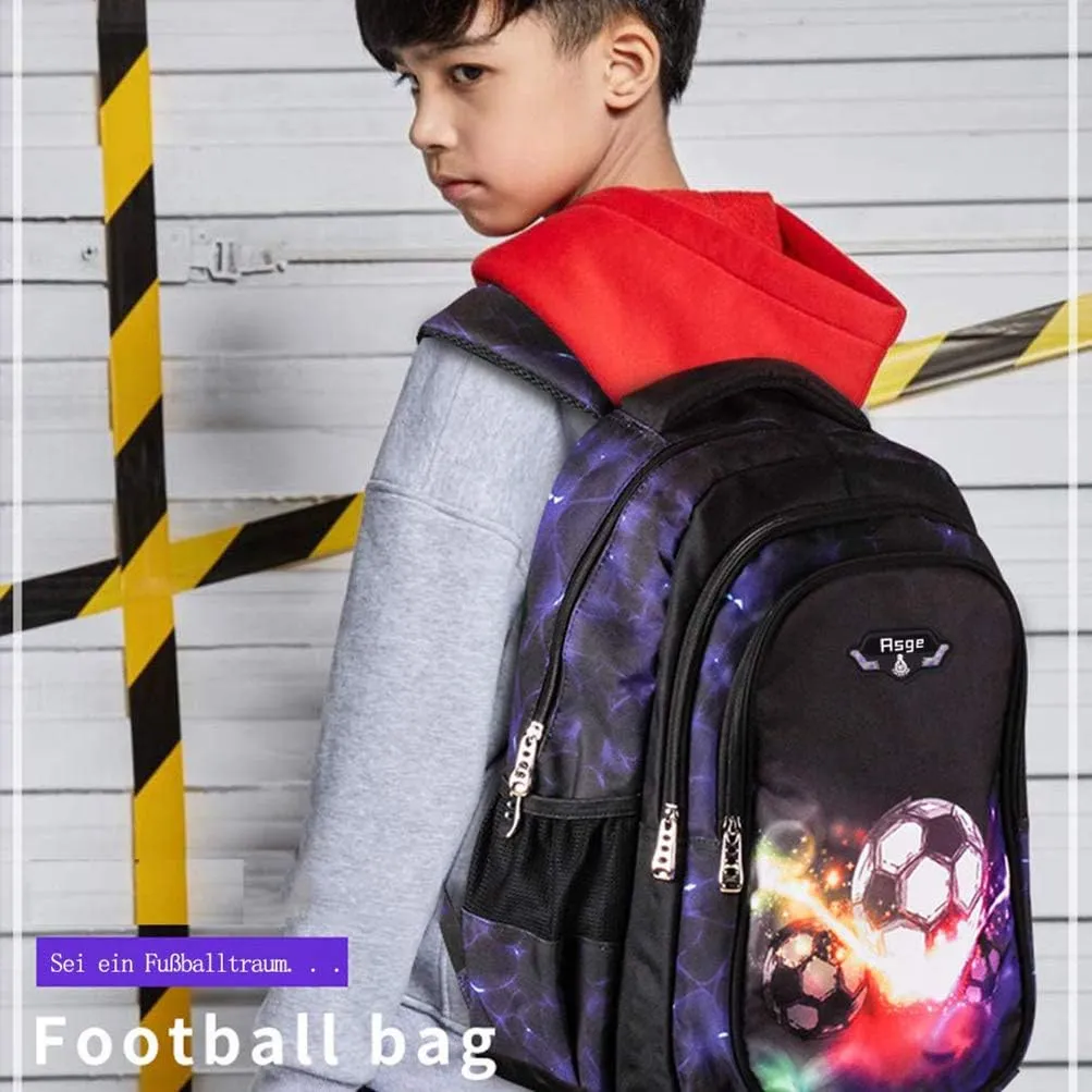 Asge Backpack for School Boys Backpacks for Kids Camo Bookbag for Middle School Bags Waterproof Travel Back Pack(Purple)