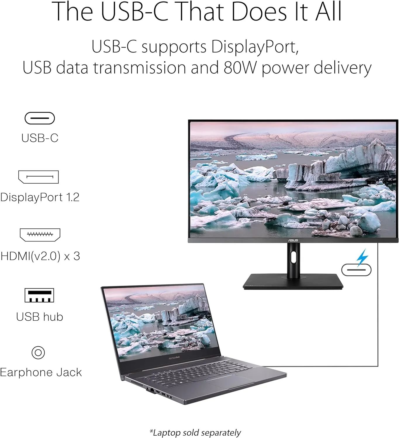 ASUS ProArt Display 32” 4K HDR Computer Monitor (PA32UCR-K) - IPS, 1000nits, ΔE < 1, 98% DCI-P3, 99.5% Adobe RGB, USB-C, HDMI, X-rite i1 Calibrator, Compatible with Laptop & Mac Monitor,BLACK