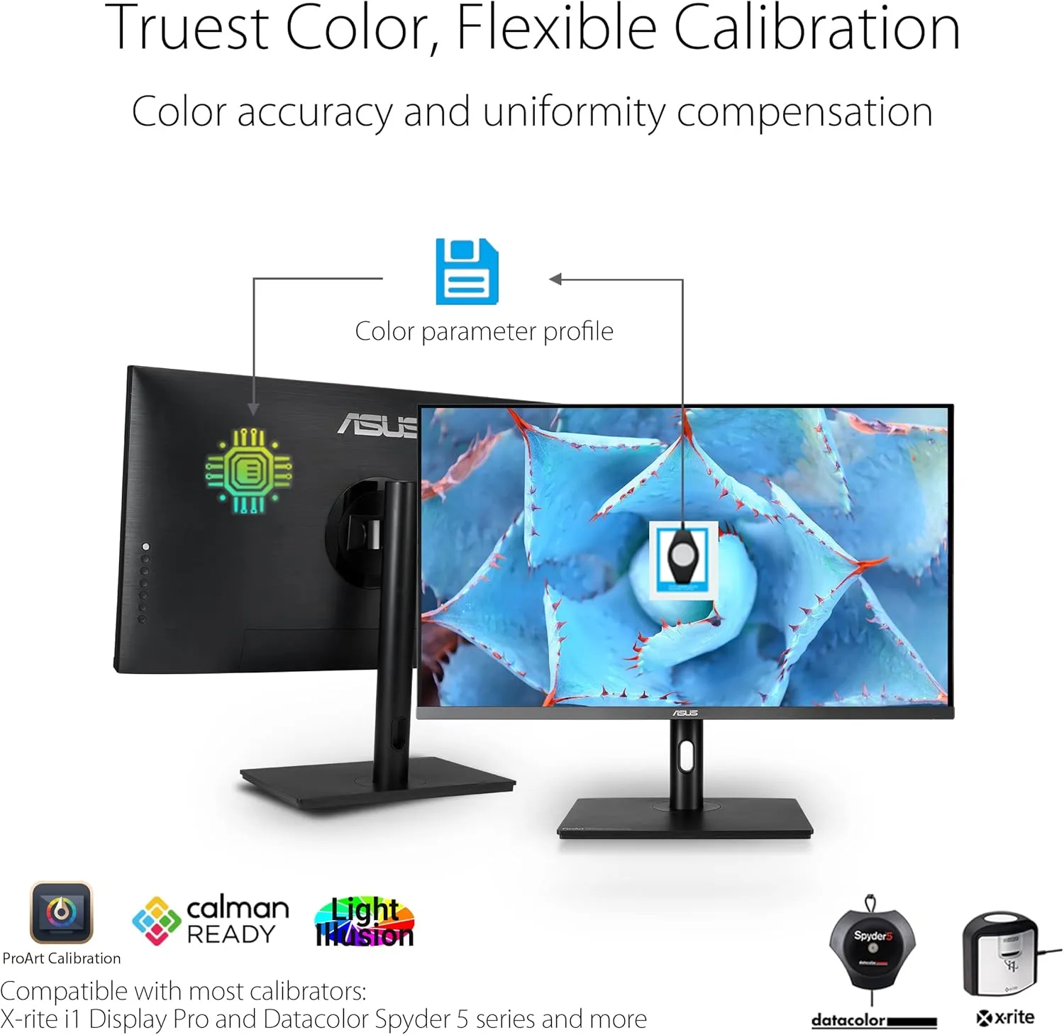 ASUS ProArt Display 32” 4K HDR Computer Monitor (PA32UCR-K) - IPS, 1000nits, ΔE < 1, 98% DCI-P3, 99.5% Adobe RGB, USB-C, HDMI, X-rite i1 Calibrator, Compatible with Laptop & Mac Monitor,BLACK