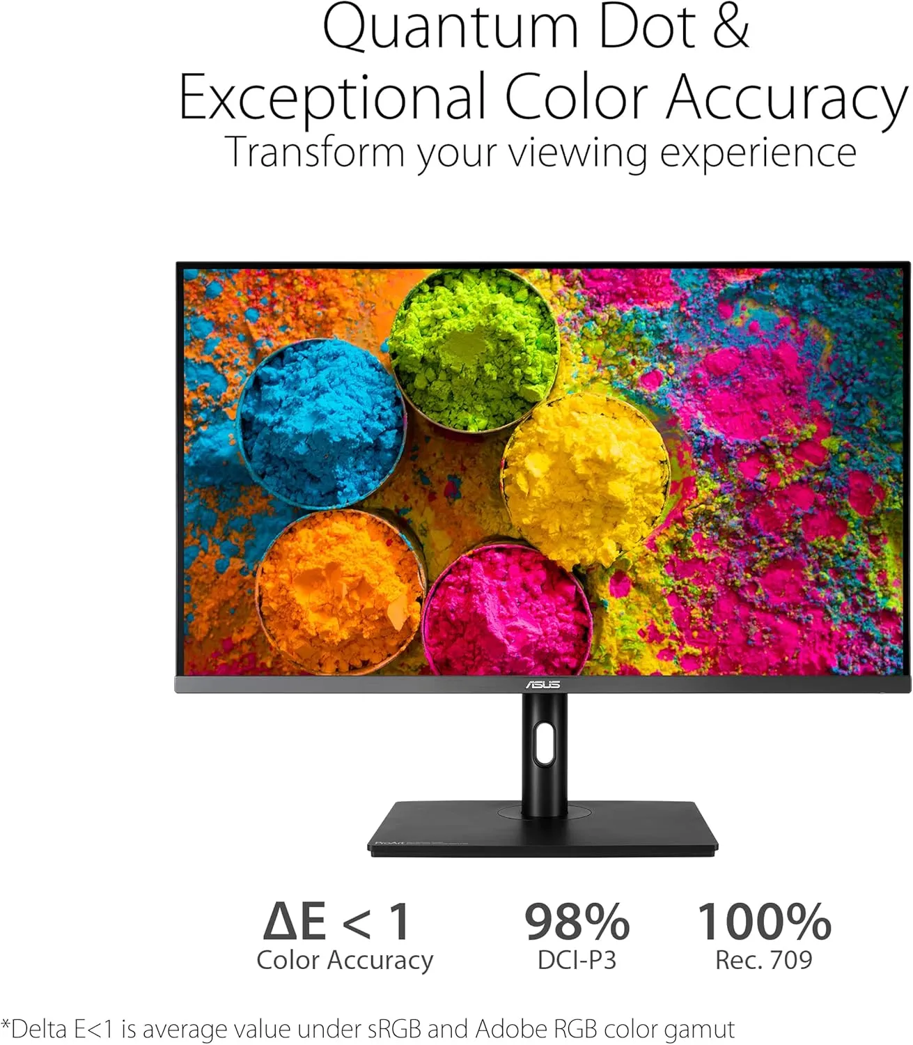 ASUS ProArt Display 32” 4K HDR Computer Monitor (PA32UCR-K) - IPS, 1000nits, ΔE < 1, 98% DCI-P3, 99.5% Adobe RGB, USB-C, HDMI, X-rite i1 Calibrator, Compatible with Laptop & Mac Monitor,BLACK