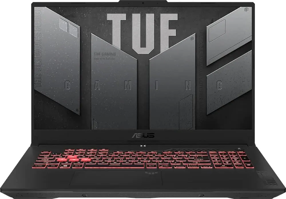 ASUS TUF 2025 Gaming Laptop 17.3" FHD IPS 144Hz 8-Core AMD Ryzen 7 7735HS 16GB DDR5 1TB SSD NVIDIA Geforce RTX 4060 8GB GDDR6 WiFi 6 RGB Backlit Keyboard Win10 Pro w/ONT 32GB USB