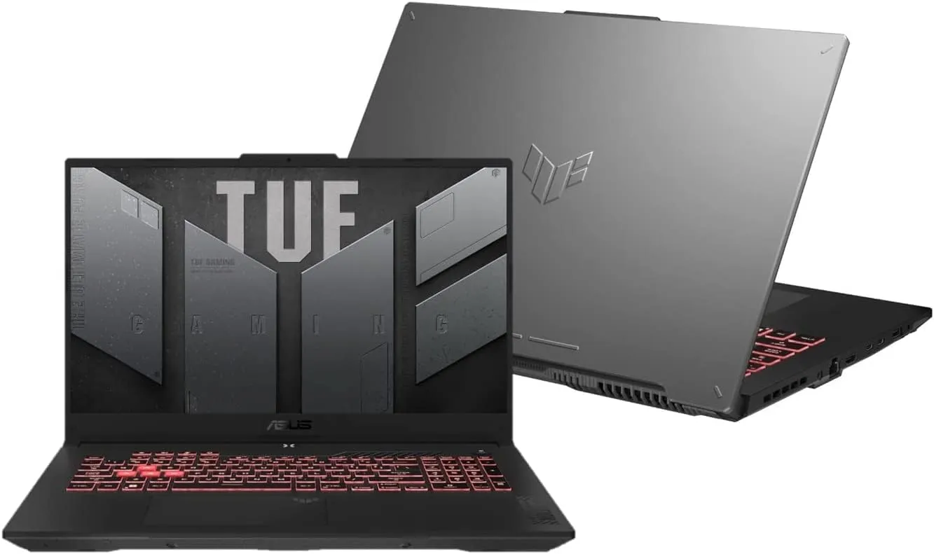 ASUS TUF 2025 Gaming Laptop 17.3" FHD IPS 144Hz 8-Core AMD Ryzen 7 7735HS 16GB DDR5 1TB SSD NVIDIA Geforce RTX 4060 8GB GDDR6 WiFi 6 RGB Backlit Keyboard Win10 Pro w/ONT 32GB USB
