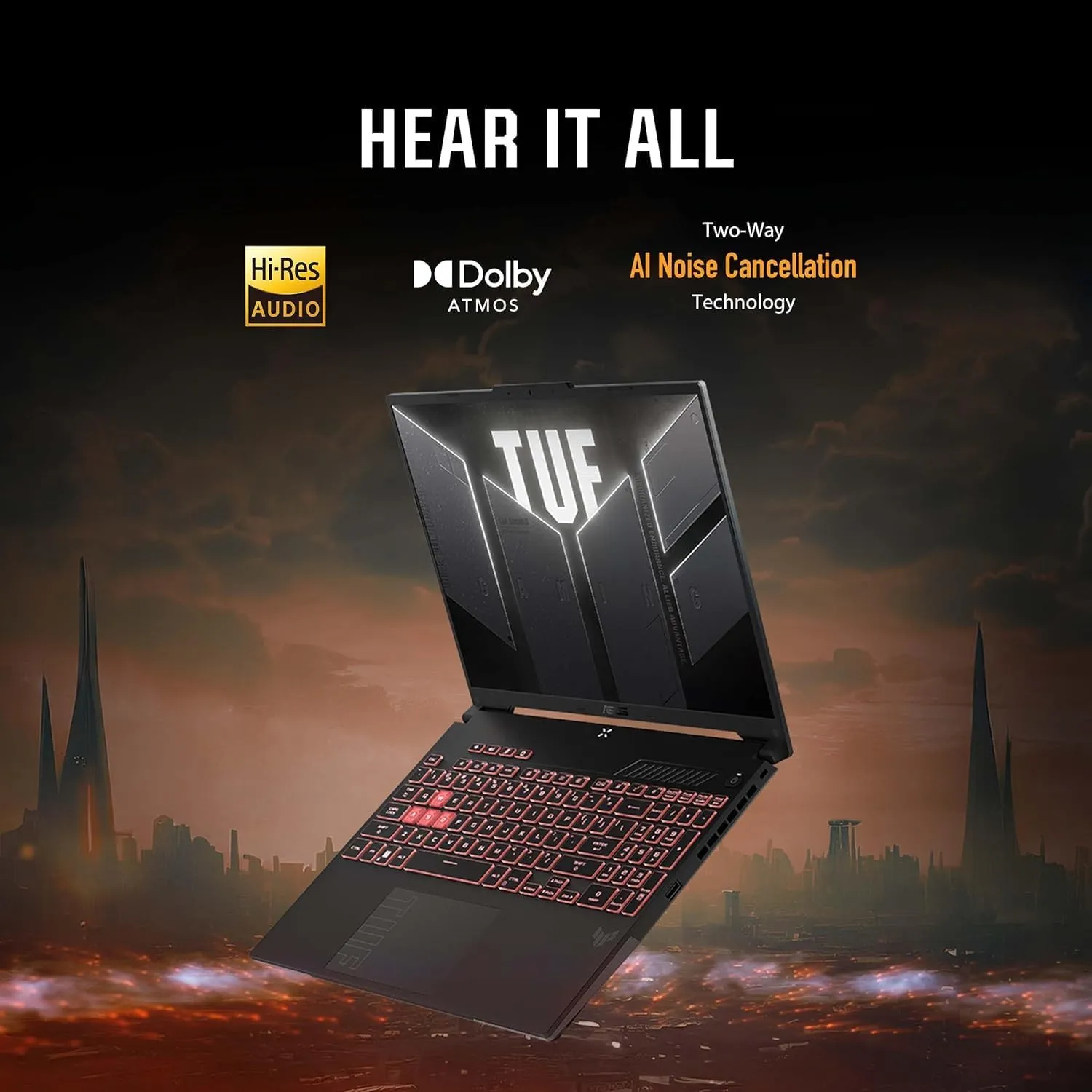 ASUS TUF A16 Gaming Laptop, NVIDIA RTX 4070, AMD Ryzen 9 7940HX(Up to 5.2GHz, Beat i9), 16" 2.5K QHD  165Hz, 64 GB DDR5, 4 TB SSD, Windows 11 Pro, Office Pro, FA607PI-AS94