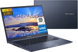 ASUS Vivobook 14 FHD Laptop Intel 12th Gen 6 Cores i3-1215U Up to 4.4 GHz, 20GB RAM 1TB SSD, Fingerprint,WiFi6, Windows 11, Blue  GM Accessories