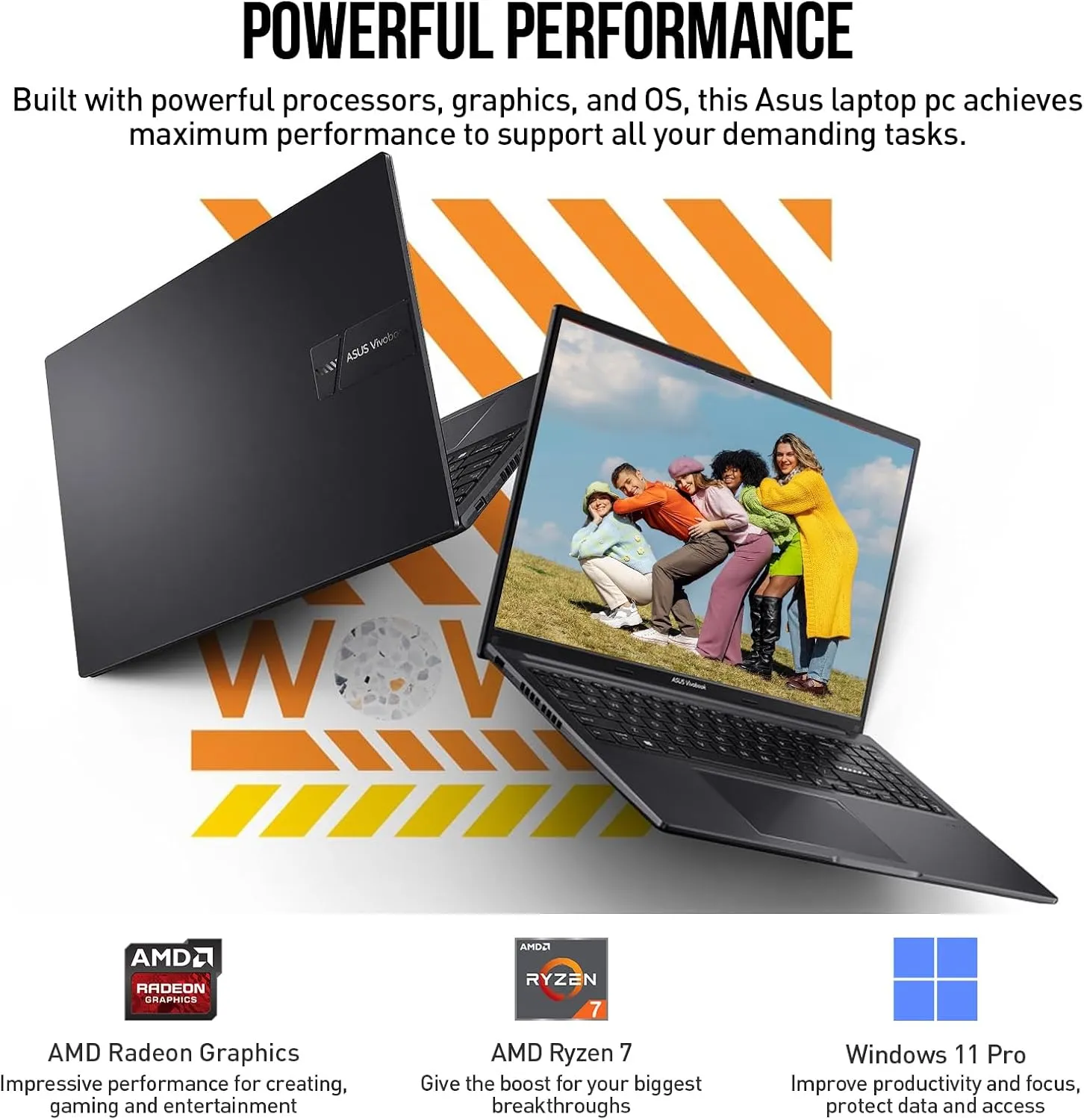 ASUS Vivobook 16 Laptop, 16 Inch WUXGA IPS Business Laptop Computer, AMD Ryzen 7 (8-Cores), 40GB RAM 1TB SSD 512GB Docking Set, Windows 11 Pro, Copilot AI, Backlit Keyboard 10-Key, Fingerprint
