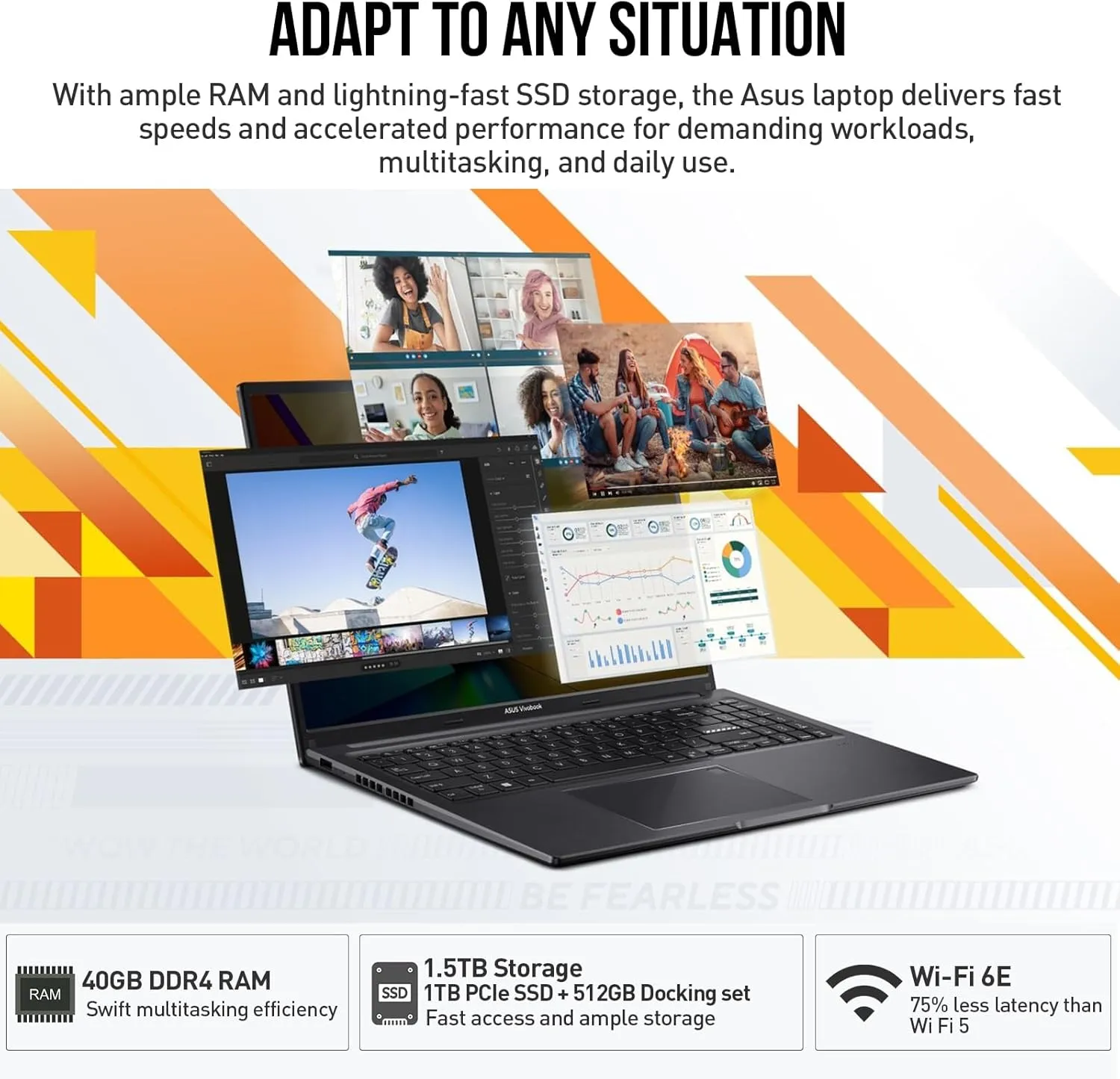ASUS Vivobook 16 Laptop, 16 Inch WUXGA IPS Business Laptop Computer, AMD Ryzen 7 (8-Cores), 40GB RAM 1TB SSD 512GB Docking Set, Windows 11 Pro, Copilot AI, Backlit Keyboard 10-Key, Fingerprint
