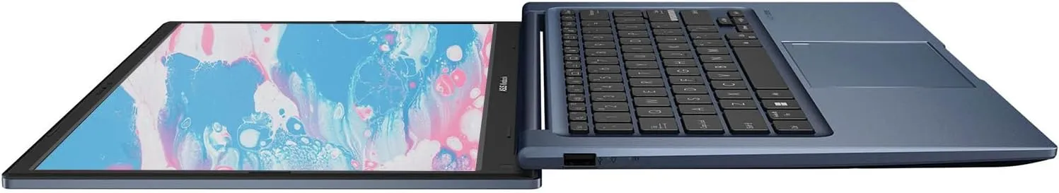 ASUS Vivobook Laptop, 14" FHD Display, i3-1215U, 16GB RAM, 512GB SSD, Wi-Fi 6, HDMI, Webcam, Touchpad, Windows 11 Home, Blue