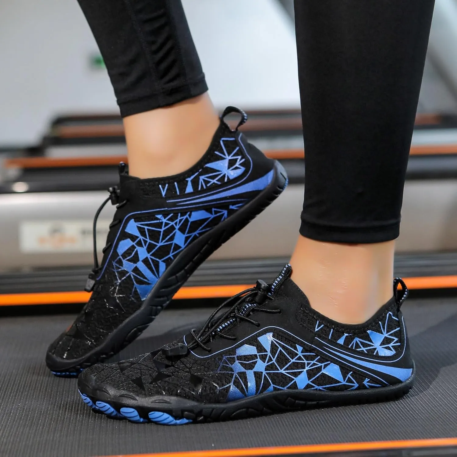Athletic Hiking Water Shoes Womens Mens Quick Dry Barefoot for Beach Walking Kayaking Surfing Training Aqua Shoes with Comfy Cushion Sole Summer Wading Shoe with Adjustable Lace for Men Women