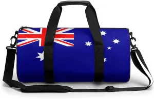 Australia Flag Sports Duffel Bag for Boys Girls with Dry Wet Separation Overnight Gym Bag