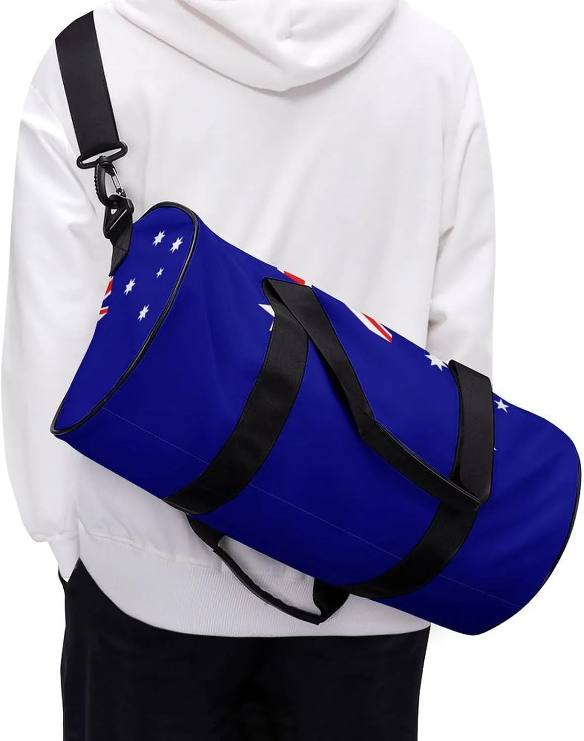 Australia Flag Sports Duffel Bag for Boys Girls with Dry Wet Separation Overnight Gym Bag