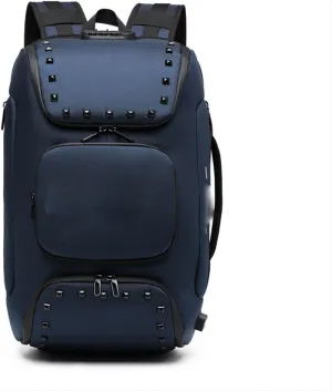 Backpack For Men Multifunctional Anti-theft Waterproof Laptop Backpack for Men with USB Charging Port Travel Shoe Bag(DARK BLUE)