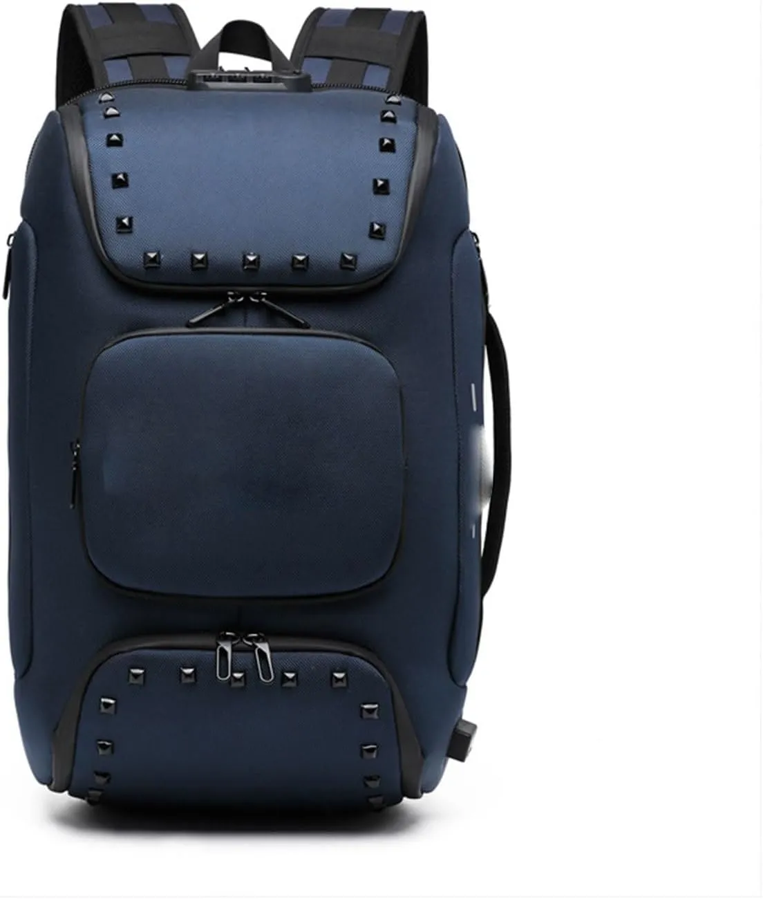 Backpack For Men Multifunctional Anti-theft Waterproof Laptop Backpack for Men with USB Charging Port Travel Shoe Bag(DARK BLUE)