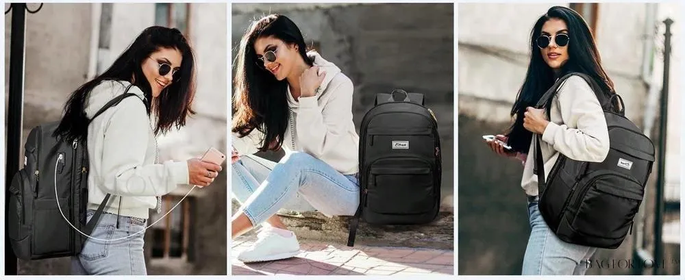 BagForLove - 3 Inch Anti Theft Laptop Bag With USB A & C Charging Port