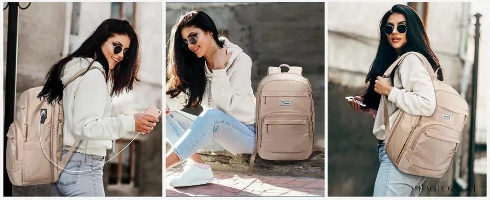 BagForLove - 3 Inch Anti Theft Laptop Bag With USB A & C Charging Port