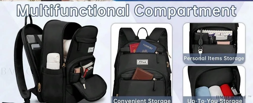 BagForLove - 3 Inch Anti Theft Laptop Bag With USB A & C Charging Port