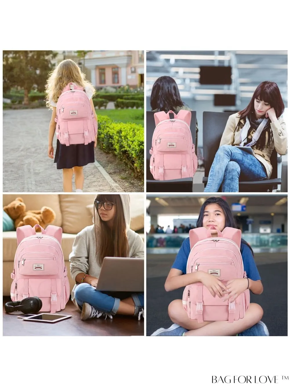 BagForLove - SCIONE Teen Travel Backpack: Waterproof, Hiking-Ready, Fits 15.6 Laptop, with Shoe Compartment