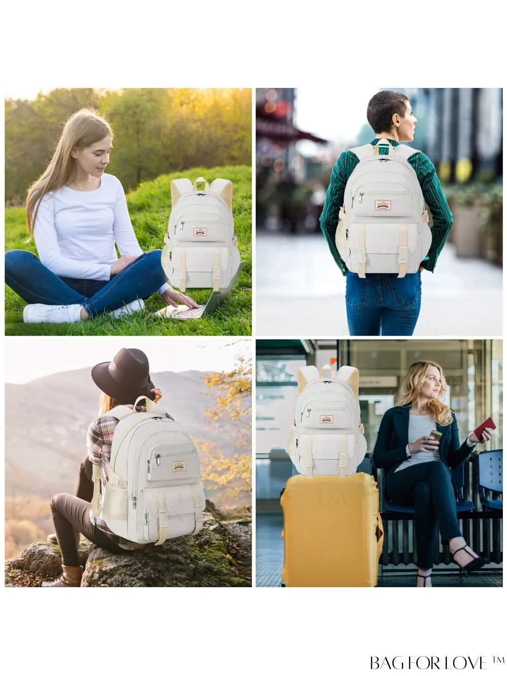BagForLove - SCIONE Teen Travel Backpack: Waterproof, Hiking-Ready, Fits 15.6 Laptop, with Shoe Compartment