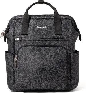 Baggallini Securtex Anti-Theft Windsor Backpack for Travel, Work & Collage, RFID & Locking Zipper, Up to 16" Laptop