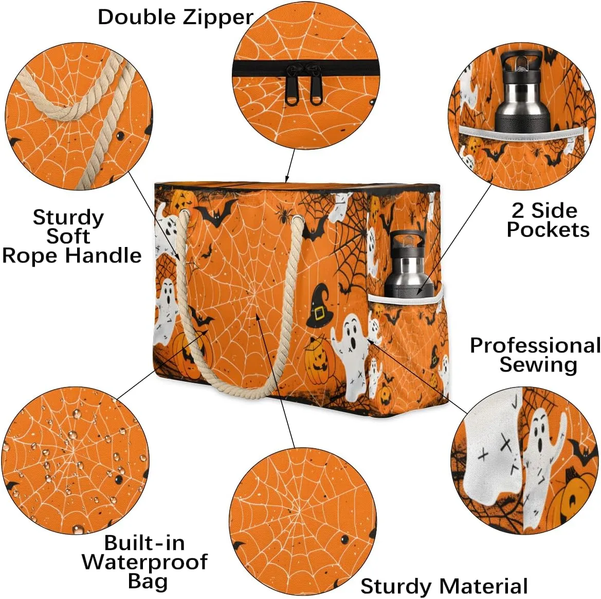 Bags for Women, Large Waterproof Beach Tote Bag for Gym Grocery Travel