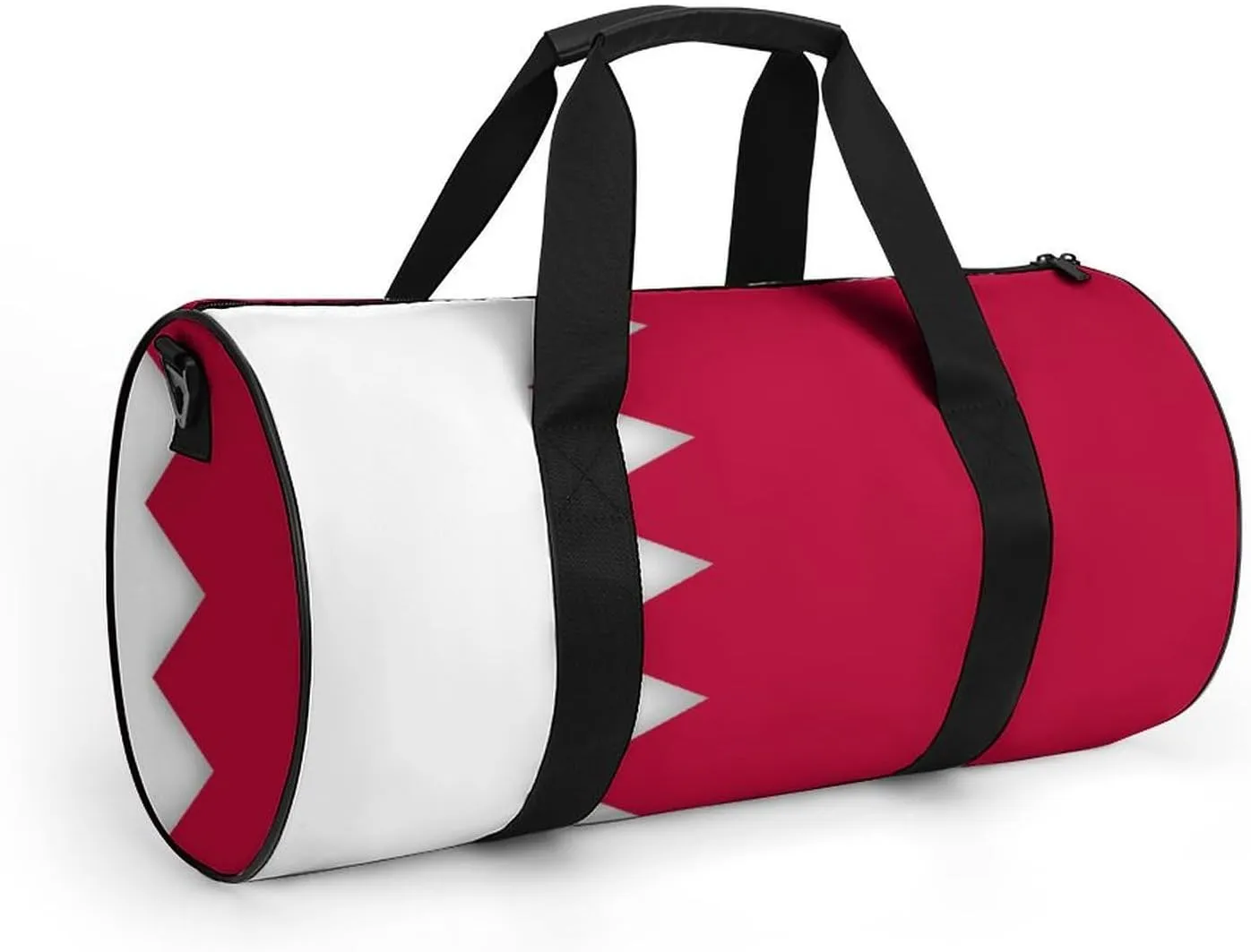 Bahrain Flag Large Gym Duffel Bag with Wet Pocket for Men Women Travel Workout
