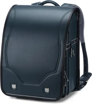 Baobab's wish Ransel Randoseru Backpack Semi-automatic satchel Japanese school bag for girls and boys PU leather bab-rng28 (Green)