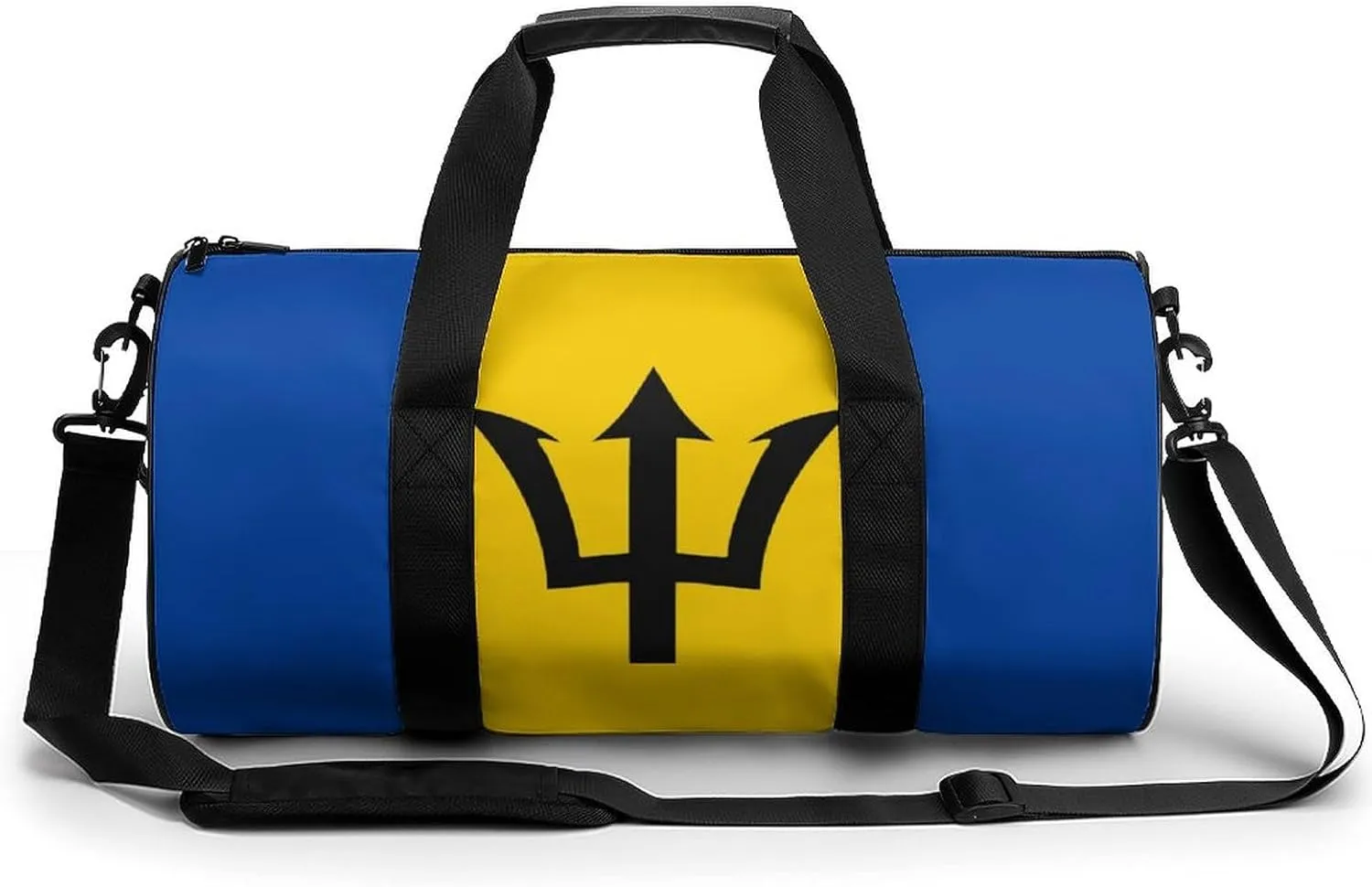 Barbados Flag Travel Gym Duffel Bag for Women Men Dry Wet Separation Carry On Weekender