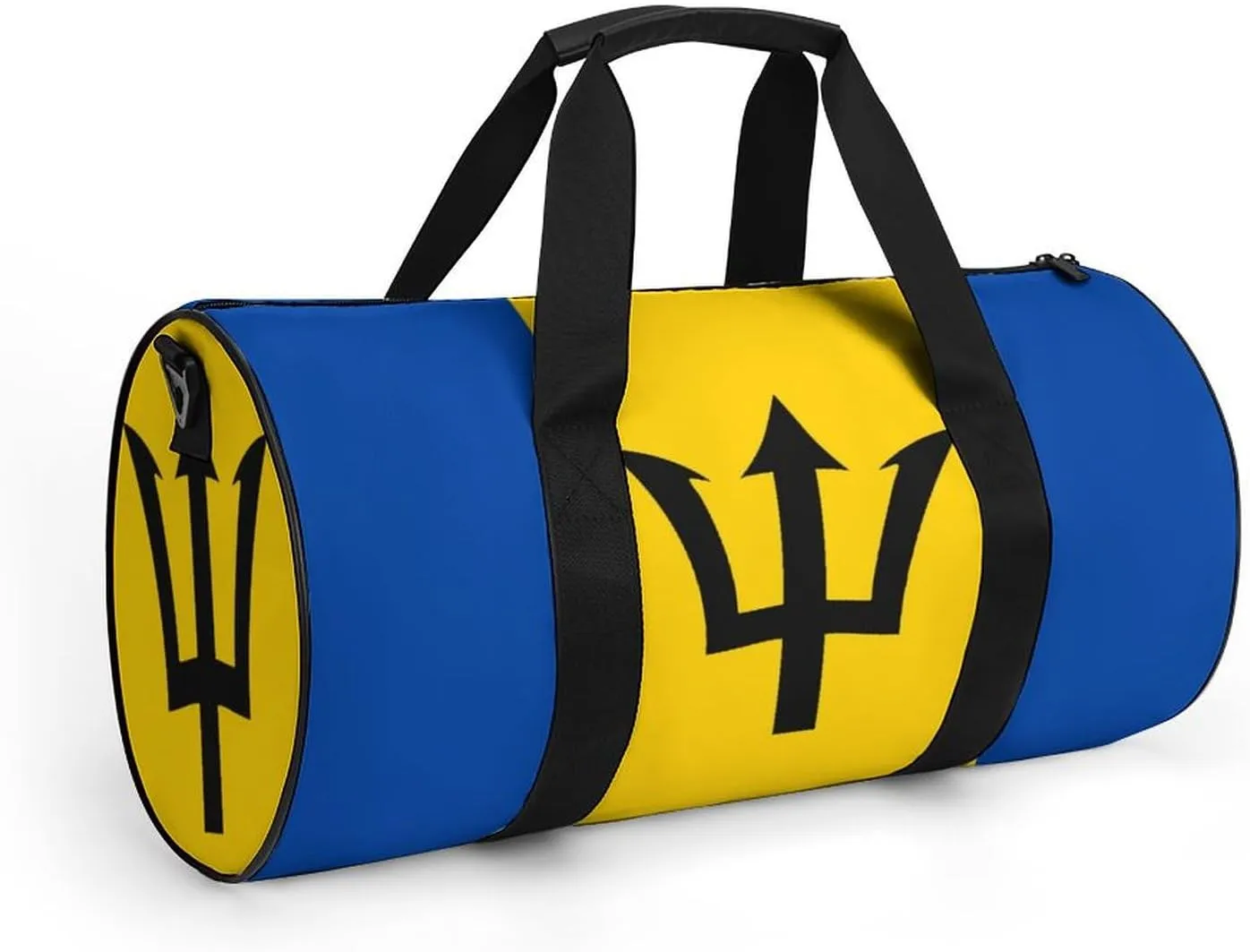 Barbados Flag Travel Gym Duffel Bag for Women Men Dry Wet Separation Carry On Weekender