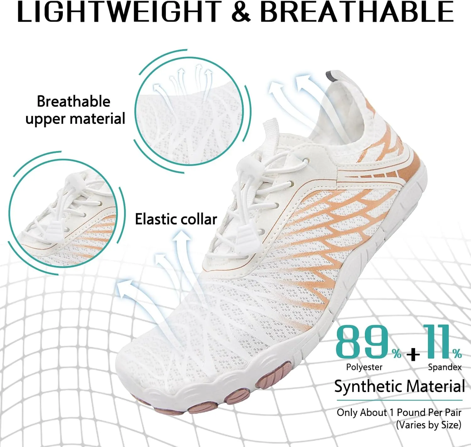 Barefoot Shoes Women Men Hike Comfortable Grounded Lightweight Footwear Non-Slip Sole Wide Toe Box