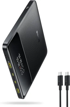 Baseus Laptop Portable Charger 100W 20000mAh, Blade Travel Power Bank Fast Charging 2 USB-C & 2 USB-A Port, Steam Deck Battery Pack for MacBook iPad iPhone 16/15/13/14/12 Samsung S24 Dell