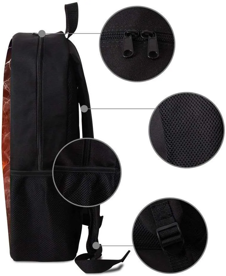 Basketball School Backpack for Boys/Girls 17 in Black Boy Backpack,Cool Design Casual Daypack Sports Backpack for Man/Kid/Girl/Woman