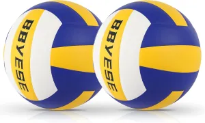 BBYESE Indoor Outdoor Volleyball Official Size 5 Waterproof Soft Sand Volley Balls for Kids Girls Boys Beginners Adults Men Women Pool Beach Gym Game Training Competition Play Gift