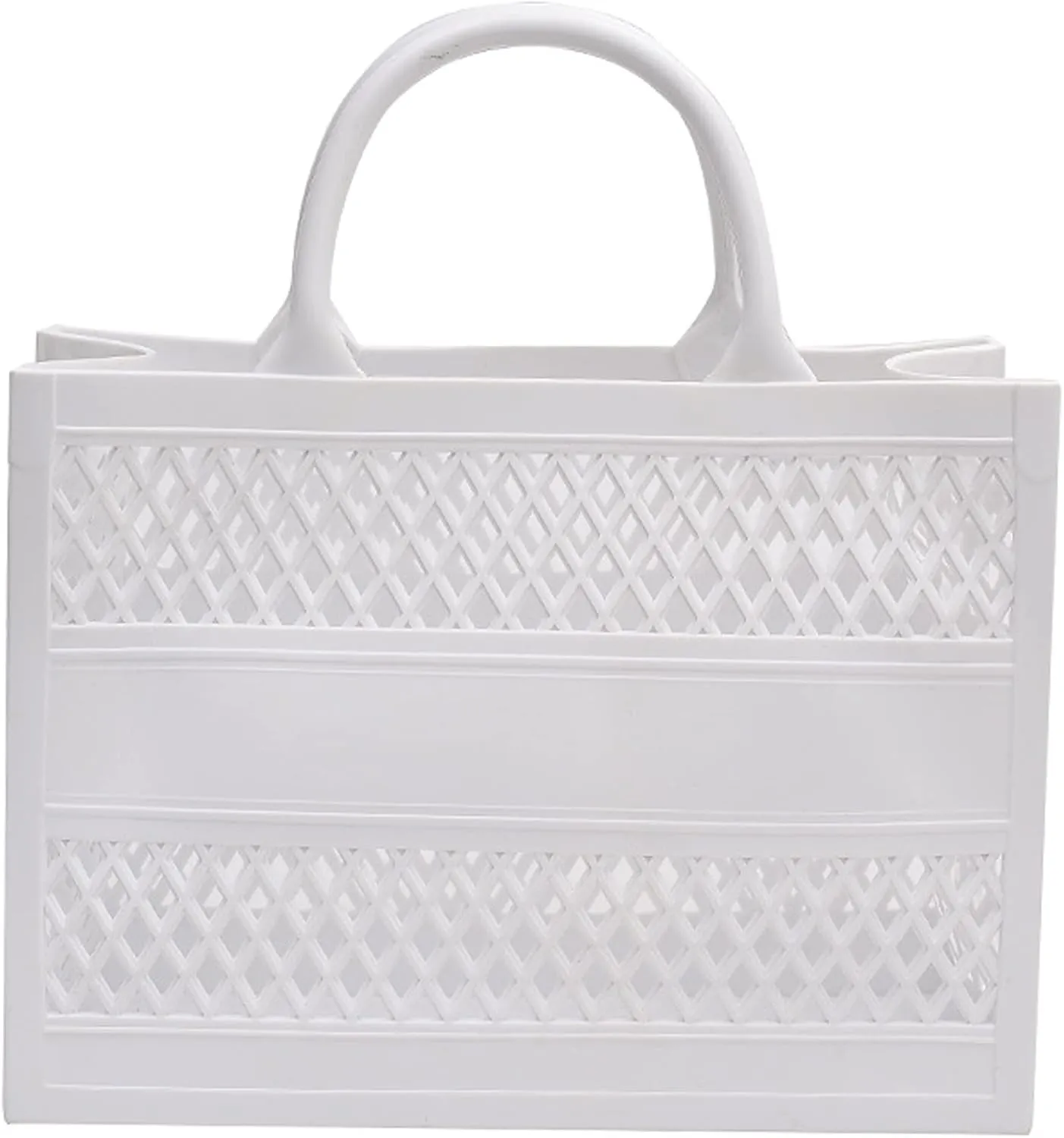 Beach Bag, Jelly Beach Bag Plastic Basket Purse, Flower Tote Bag Aesthetic, Gift Bag for Kids,Girls, Women