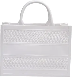 Beach Bag, Jelly Beach Bag Plastic Basket Purse, Flower Tote Bag Aesthetic, Gift Bag for Kids,Girls, Women