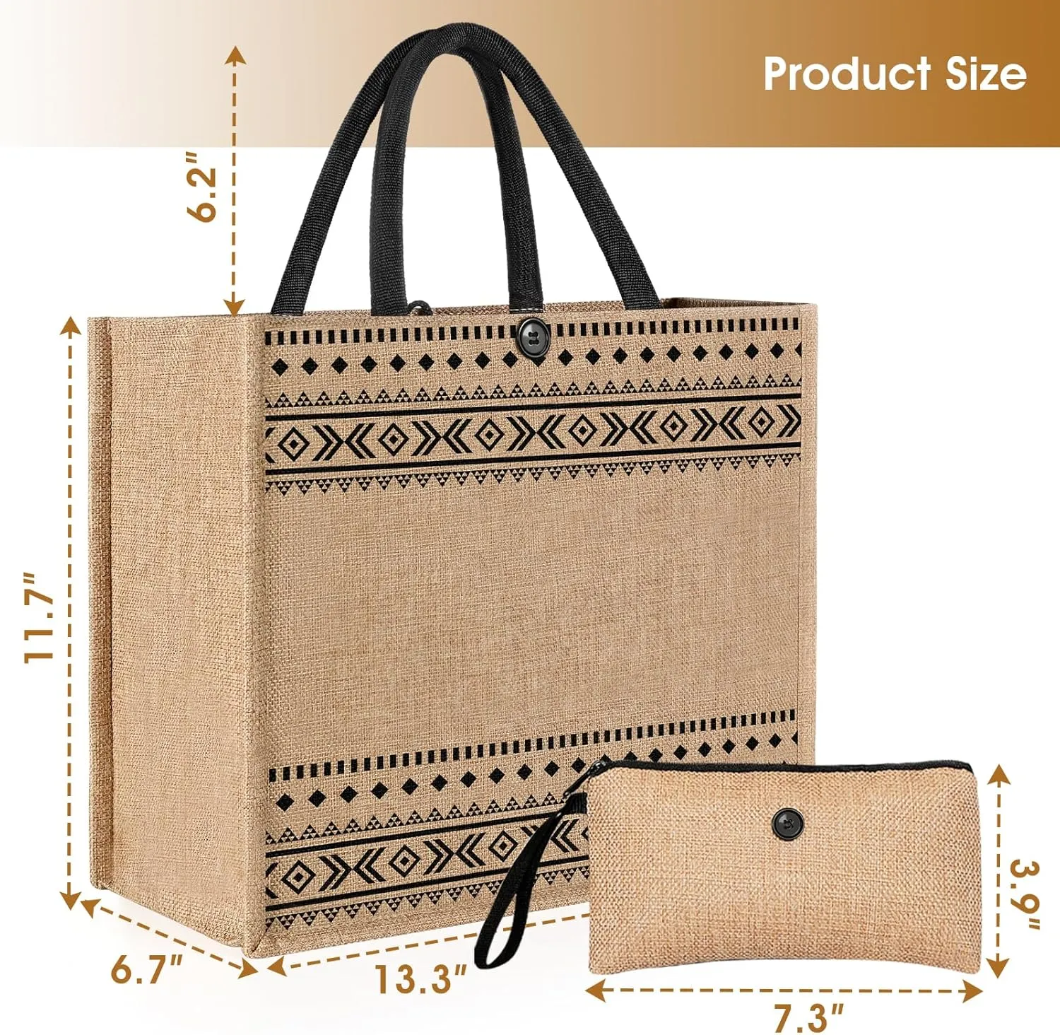 Beach Bag, Large Beach Bag for Women, Woven Straw Tote Bag, Weaving Swim Gym Shopping Travel Bag with Button