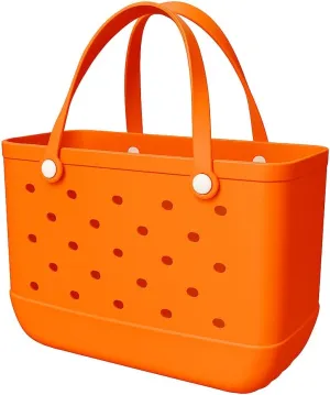 Beach Bag Rubber Beach Tote Bag - Rubber Tote Bags Waterproof Travel Handbag for Women Washable Handbags for Sports Pool