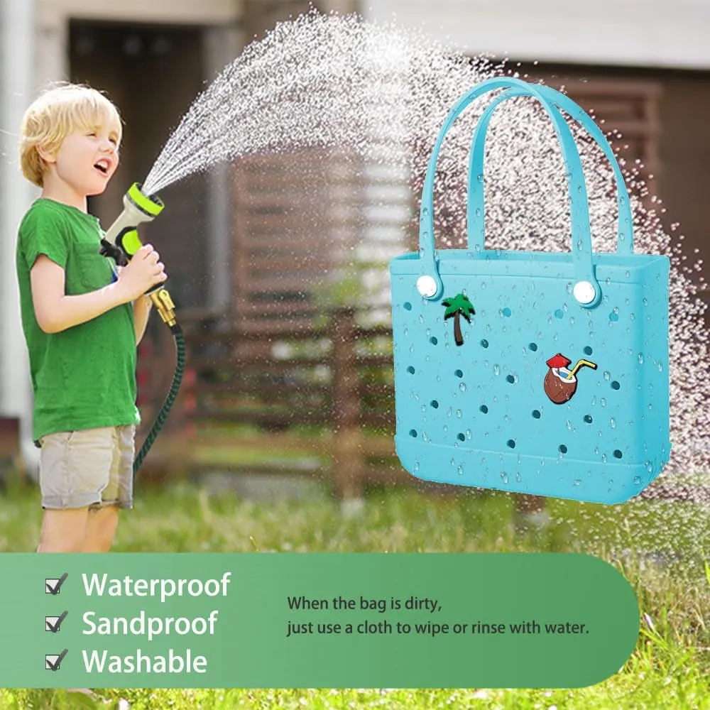Beach Bag Rubber Tote Bag Waterproof Sandproof Travel Bag for Women Washable Tote Bag Handbag