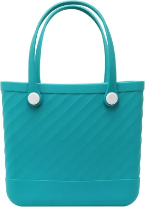 Beach Bag Rubber Tote No-holes Sandproof Waterproof Tote Bag with Zipper Pocket for Pool Boat Sports Getaway bag
