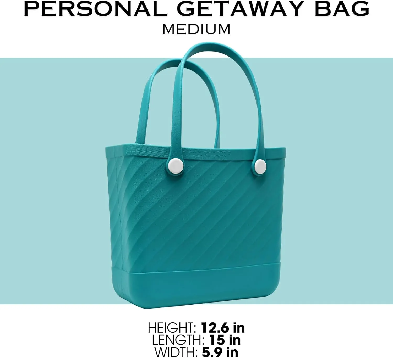 Beach Bag Rubber Tote No-holes Sandproof Waterproof Tote Bag with Zipper Pocket for Pool Boat Sports Getaway bag