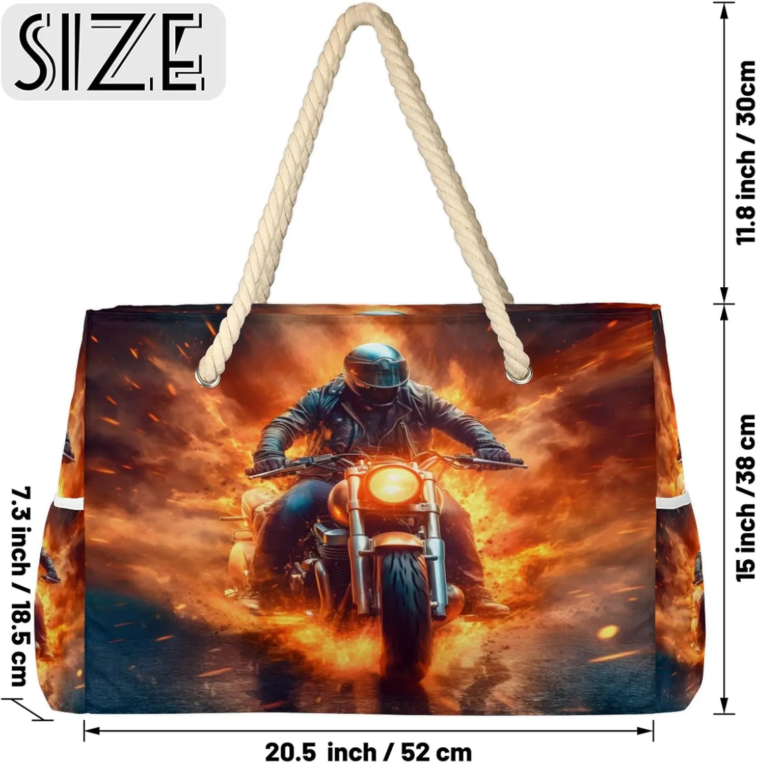 Beach Bags for Women and Men Extra Large Waterproof Sandproof Zipper Travel Tote Bag