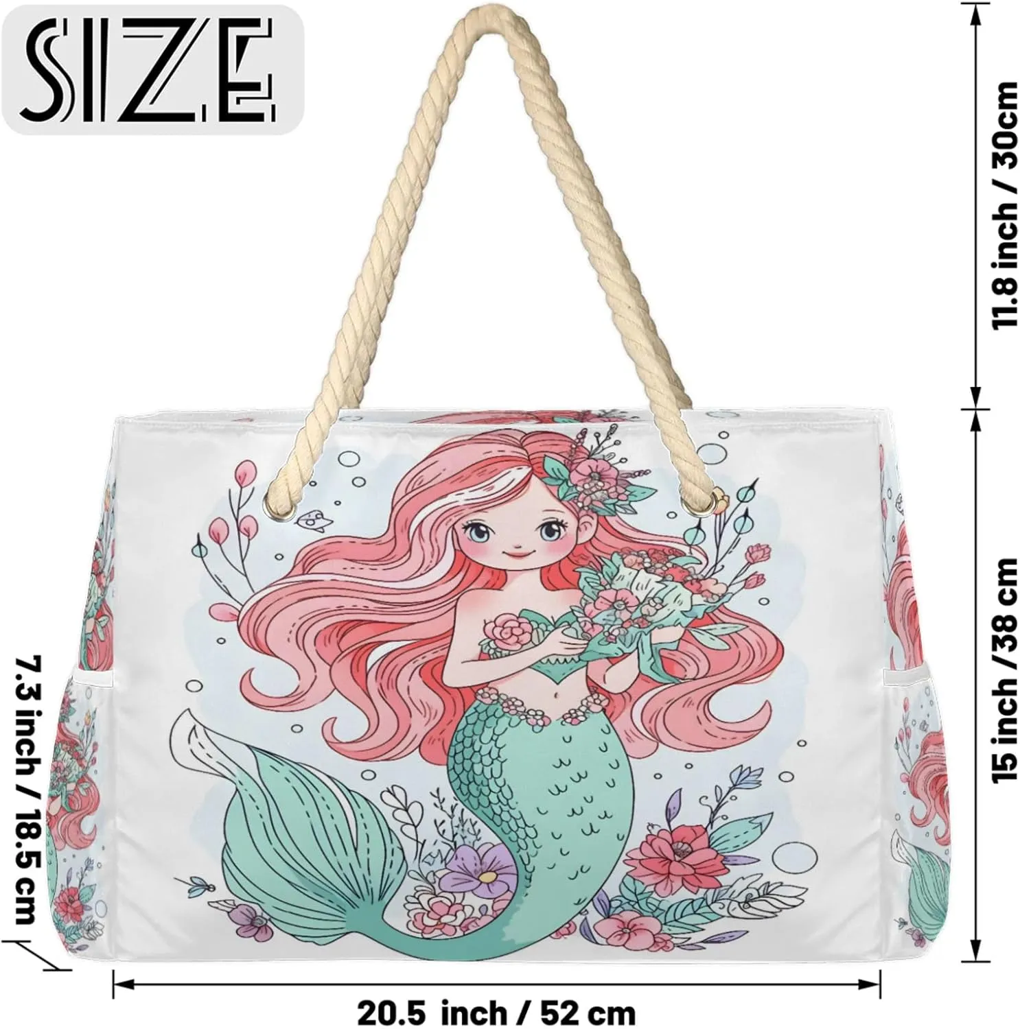 Beach Bags for Women Large Beach Tote Bag, Waterproof Sandproof Swim Pool Bag with Zipper