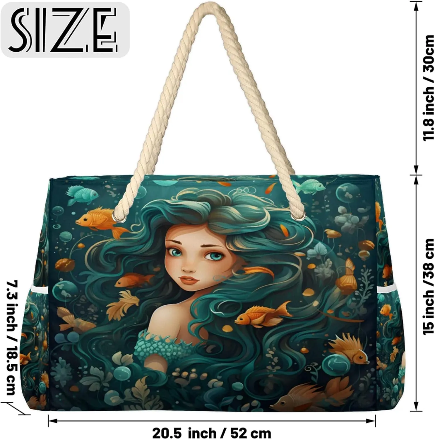 Beach Bags for Women Large Beach Tote Bag, Waterproof Sandproof Swim Pool Bag with Zipper