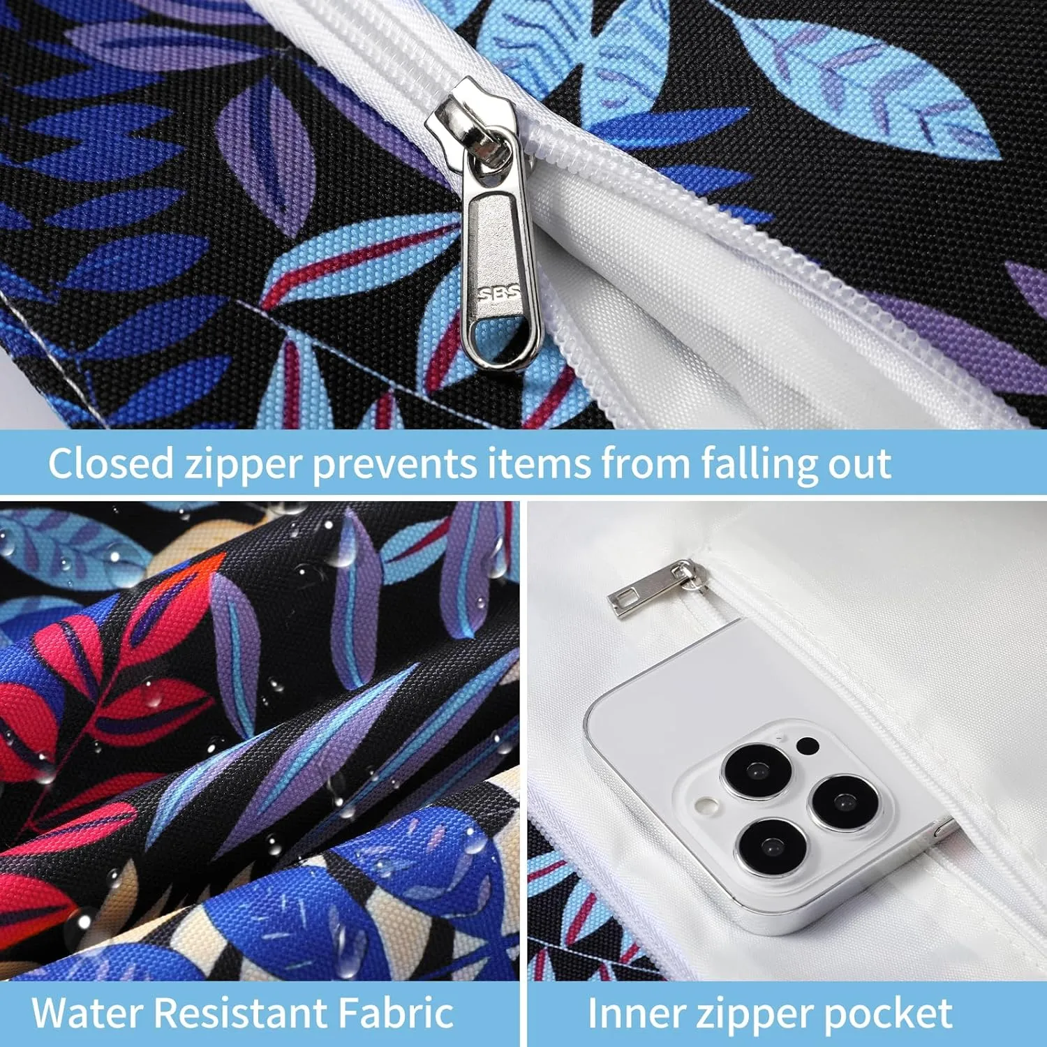 Beach Bags for Women - Large Beach Tote Bag, Women Sandproof Pool Bag for Pool Gym Grocery Travel